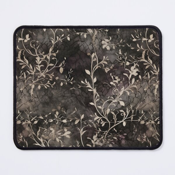 Item preview, Dark Charcoal and Beige Damask Brocade Jacquard Style Design designed and sold by ClairesPatterns.