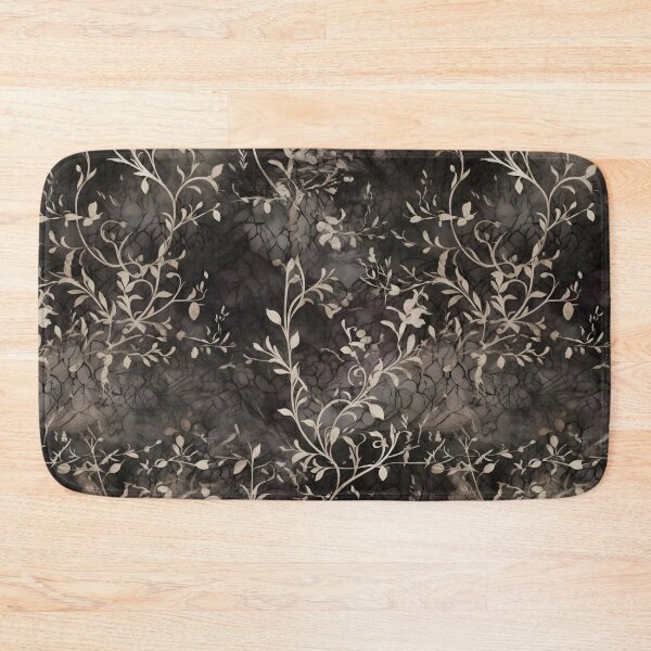 Item preview, Dark Charcoal and Beige Damask Brocade Jacquard Style Design designed and sold by ClairesPatterns.