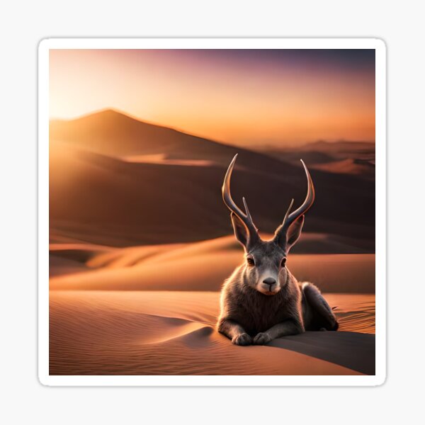 Item preview, jackelope in the desert designed and sold by BeckyBerzerk.