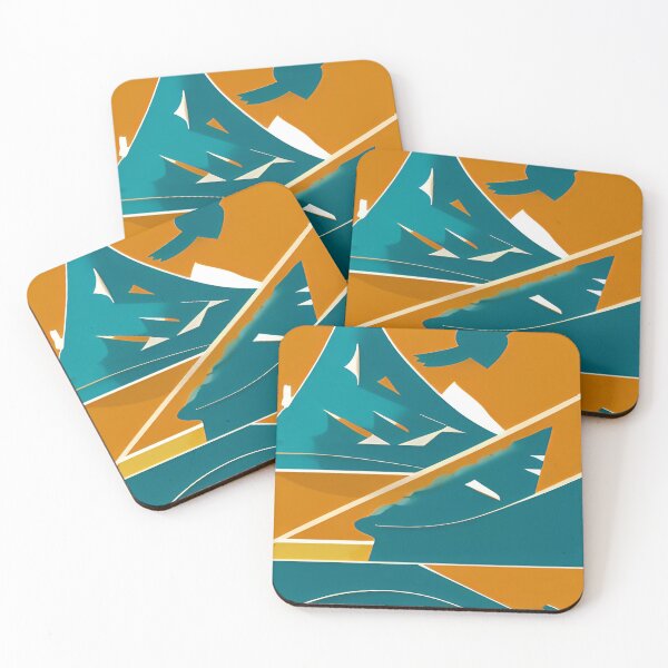 Item preview, Mountains in the Wilderness with Orange Sunset Sky designed and sold by deniselynnimage.