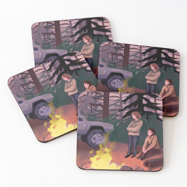 Item preview, Car camping in a forest with campfire. designed and sold by CatskillMeander.