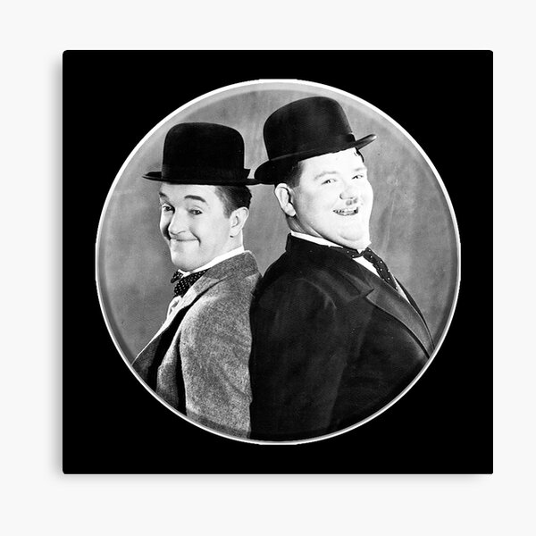 LAUREL AND HARDY. Stan Laurel and Oliver Hardy in their 1939 feature film called The Flying Deuces. Canvas Print