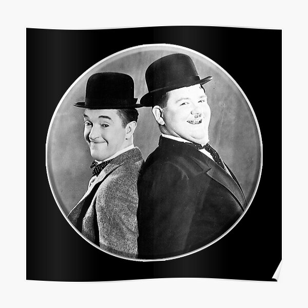 LAUREL AND HARDY. Stan Laurel and Oliver Hardy in their 1939 feature film called The Flying Deuces. Poster