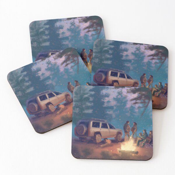 Item preview, Digital art of individuals car camping designed and sold by CatskillMeander.