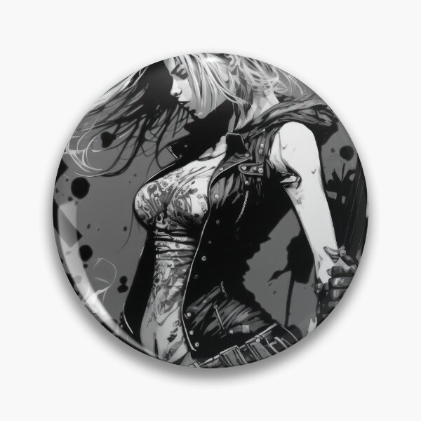 Item preview, ROCKER GIRL LEATHER SUIT SPLASH ELECTRIC GUITAR DESTROYER designed and sold by ogirdorgraphics.
