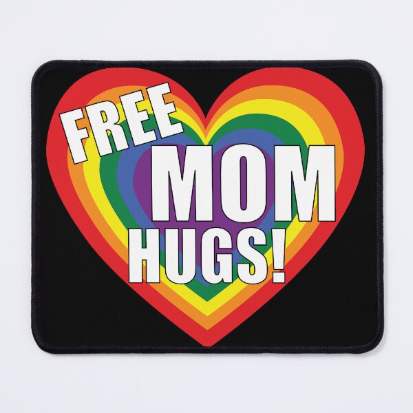 Item preview, LGBT rainbowheart Free Mom Hugs designed and sold by TheirChoice.
