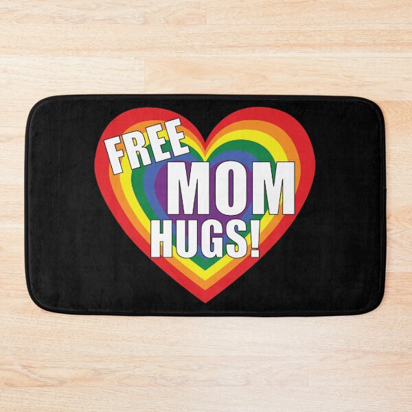 Item preview, LGBT rainbowheart Free Mom Hugs designed and sold by TheirChoice.