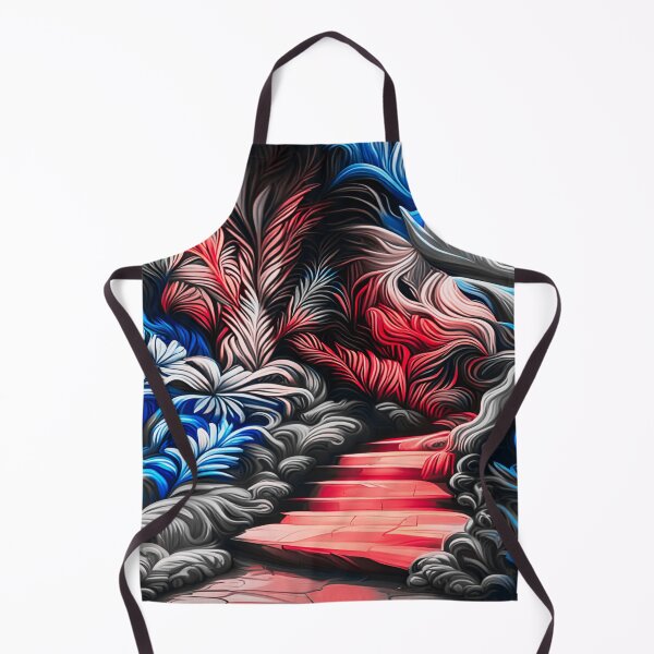 Item preview, Stairs Through Flame and Nature in Red, Grey, Blue designed and sold by WitchyWare.