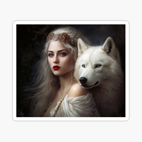 White Wolf Sticker