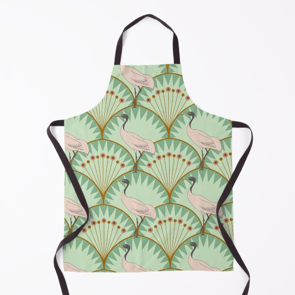 Item preview, Art Deco Cranes-Green designed and sold by Sarah Melendez.