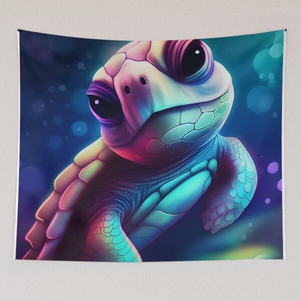 Item preview, Majestic Turtle in Bright Colors | World Turtle Day designed and sold by StickeryPickery.