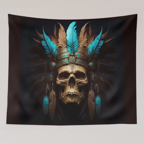 Item preview, Native American Headdress with Skull designed and sold by Space-Yeti.