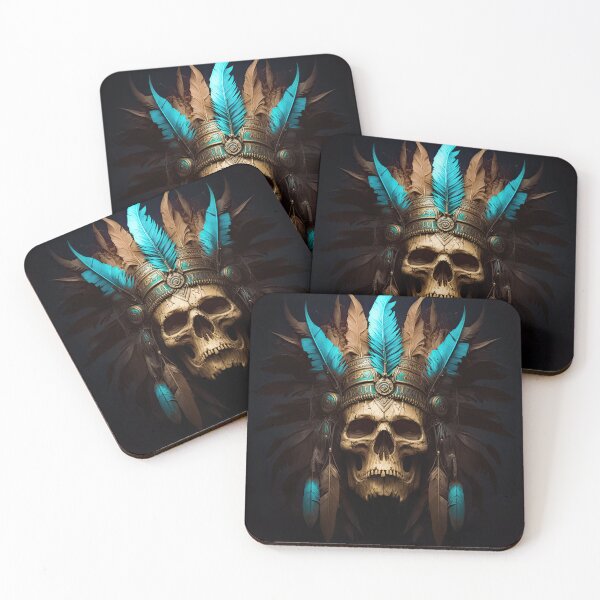 Item preview, Native American Headdress with Skull designed and sold by Space-Yeti.