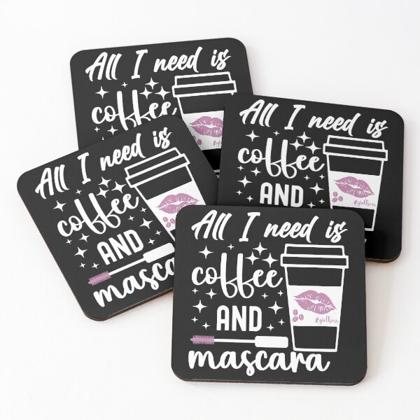 Item preview, All I need is Coffee and Mascara | Purple Mascara - Black designed and sold by PearlMoonGrapes.