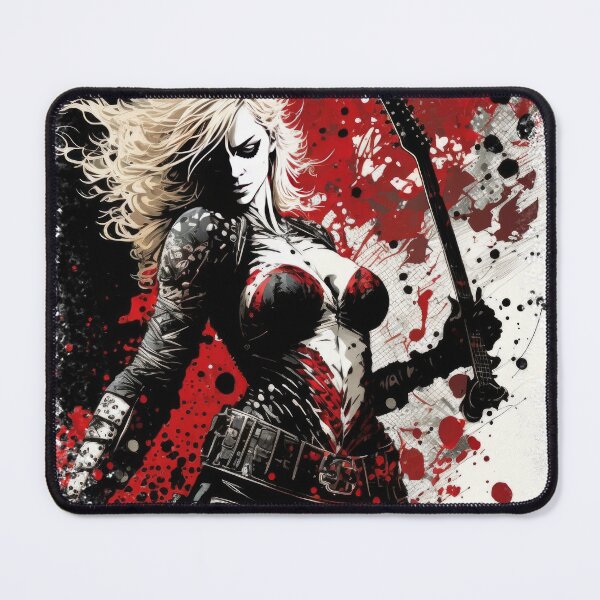 Item preview, ROCKER GIRL LEATHER SUIT SPLASH ELECTRIC GUITAR DESTROYER designed and sold by ogirdorgraphics.