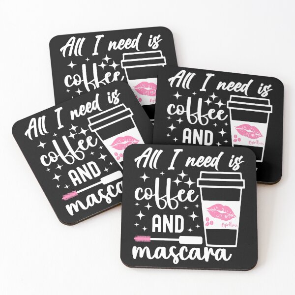 Item preview, All I need is Coffee and Mascara | Pink Mascara - Black designed and sold by PearlMoonGrapes.