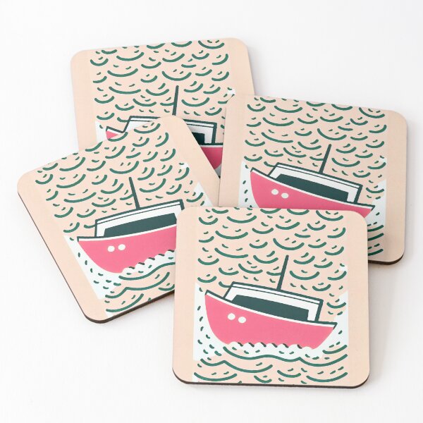 Item preview, Vintage-Inspired Preppy Sailing Boat Wall Art designed and sold by PinkNomad.