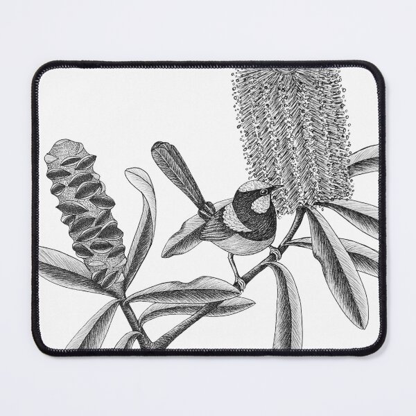 Item preview, Fairywren and Banksia designed and sold by Rebecca Westlund Artist.