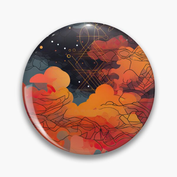 Item preview, Geometric fiery clouds designed and sold by etherElric.