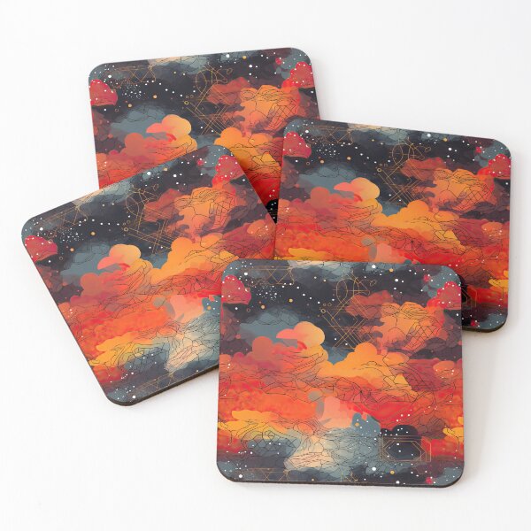 Item preview, Geometric fiery clouds designed and sold by etherElric.