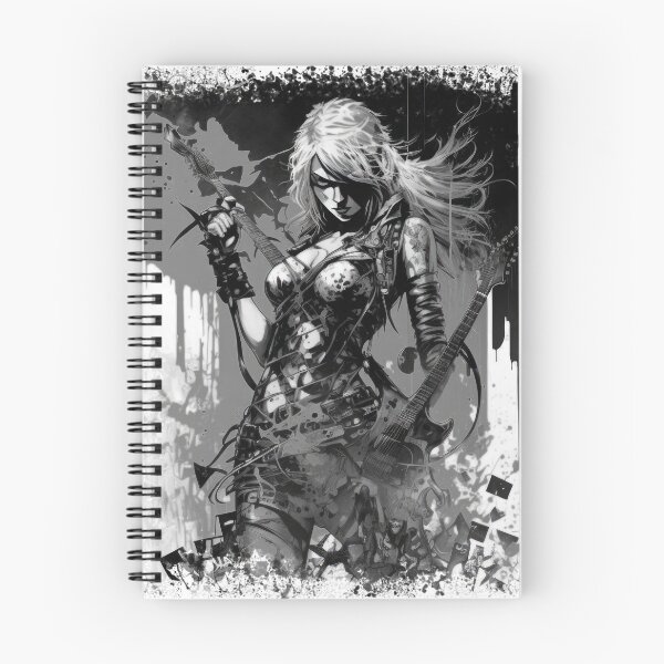 Item preview, ROCKER GIRL LEATHER SUIT SPLASH ELECTRIC GUITAR DESTROYER designed and sold by ogirdorgraphics.