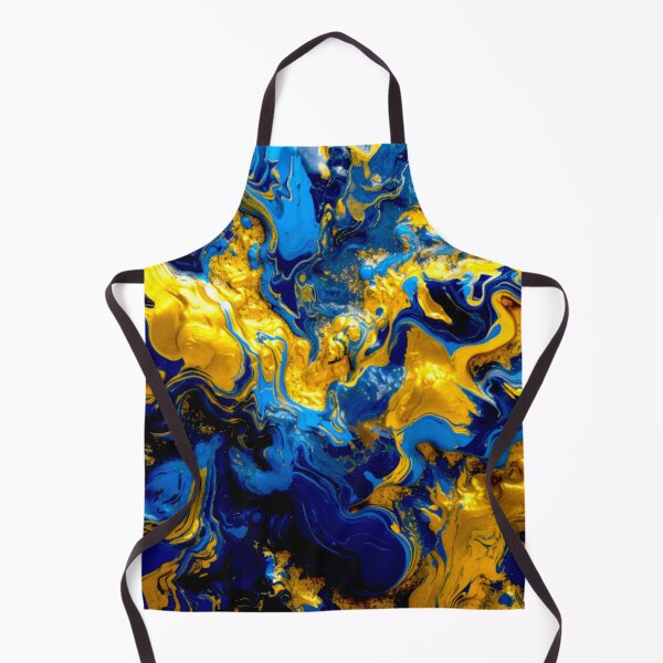 Item preview, Royal Gold & Sapphire – Abstract Luxury Fluid Art designed and sold by Highlandkings.