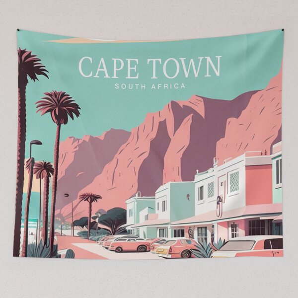 Item preview, Cape Town South Africa Poster in Pastel Colors designed and sold by AsteriskHouse.