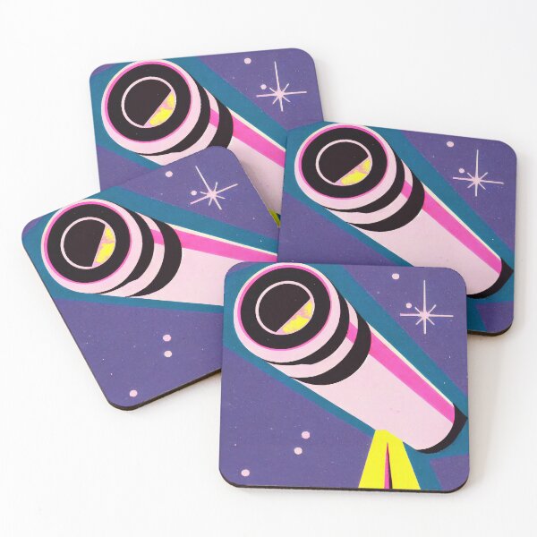 Artikelvorschau, Psychedelic Retro Telescope Art Print A Trip entworfen und verkauft von PinkNomad.