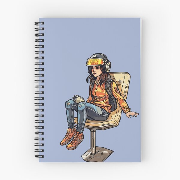Item preview, Sci-Fi Girl Spinning in a Chair - Digital Art designed and sold by RandomForestBot.