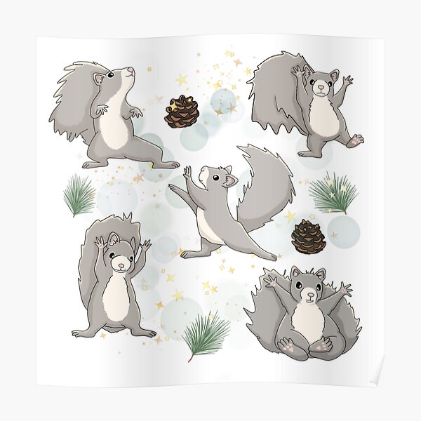 Dancing Squirrels Poster