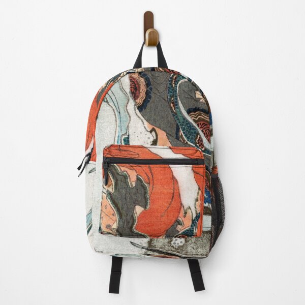 Item preview, HOKUSAI ABSTRACTED No.2 PERSIMMON KIMONO SERIES designed and sold by MirabiliaMagpie.