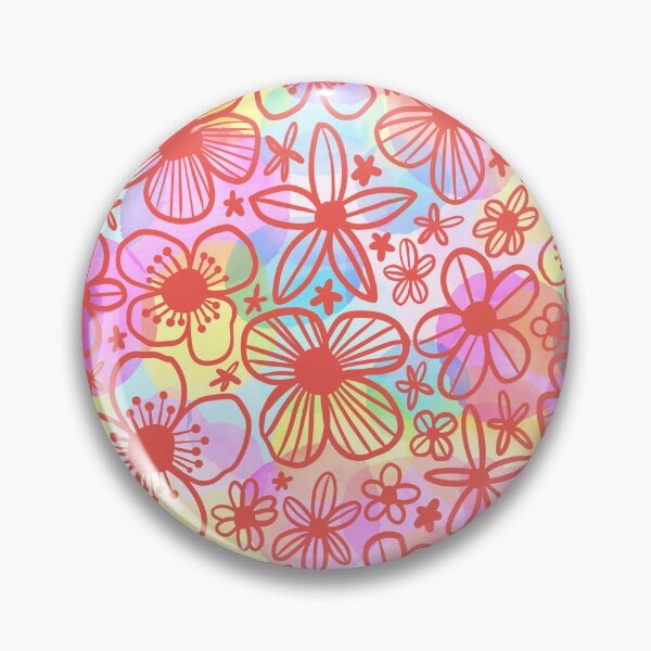 Item preview, Retro Watercolour Floral designed and sold by Stephanie McRae.