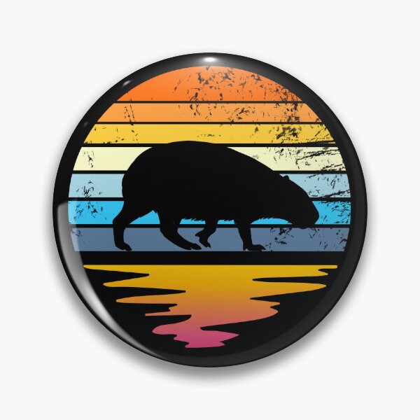 Item preview, Capybara Retro Sunset Animal Lover Vintage Capybara Gear designed and sold by DynamicDesign.