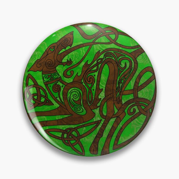 Item preview, Celtic Hound Dark Wood Green Inlay Good Boy  designed and sold by Donkjonk.