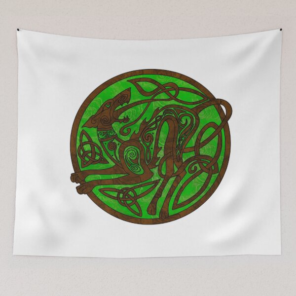 Item preview, Celtic Hound Dark Wood Green Inlay Good Boy  designed and sold by Donkjonk.