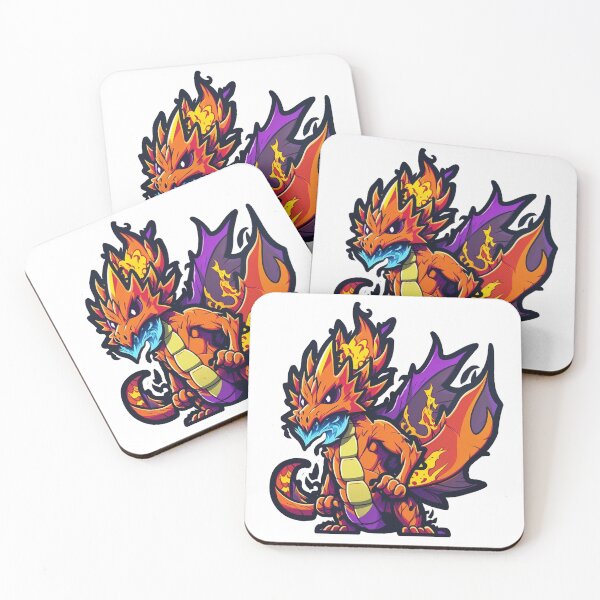 Item preview, Angry cartoon fire dragon designed and sold by Stickermagician.