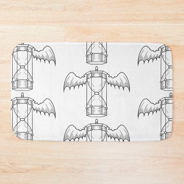 Item preview, vintage style hourglass with bat wings designed and sold by gabbynrodriguez.