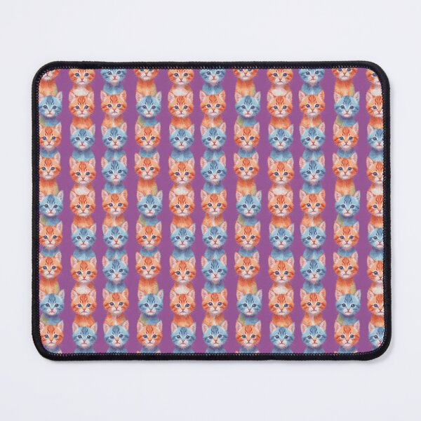 Item preview, Orange and Teal Kittens on Purple Background designed and sold by Aaron2610.