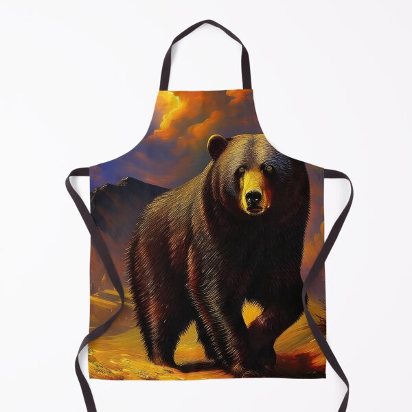 Artikelvorschau, Schwarzer Bär, pastos, Ai Generated Art entworfen und verkauft von ACC .