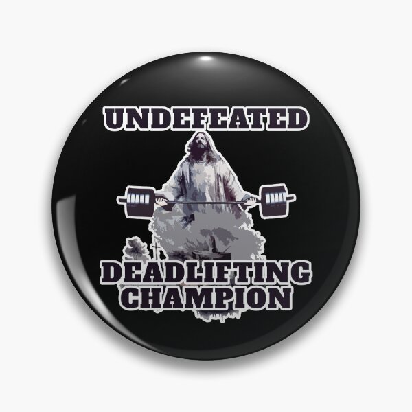 Item preview, Jesus Undefeated Deadlifting Champion Resurrection Jesus Gear designed and sold by DynamicDesign.