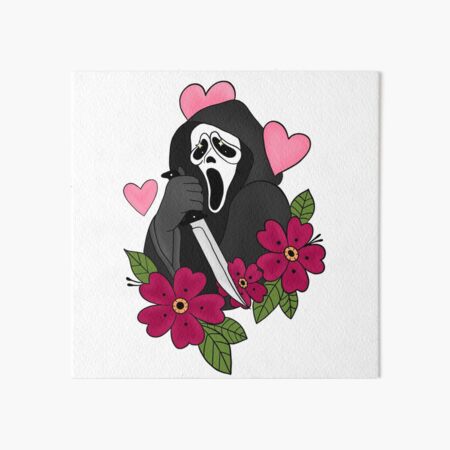 Ghost Face Knife Art Board Print for Sale by StickUmUpWitch