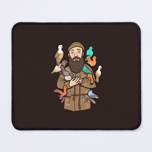 Item preview, St Francis of Assisi and birds designed and sold by stickercircle.