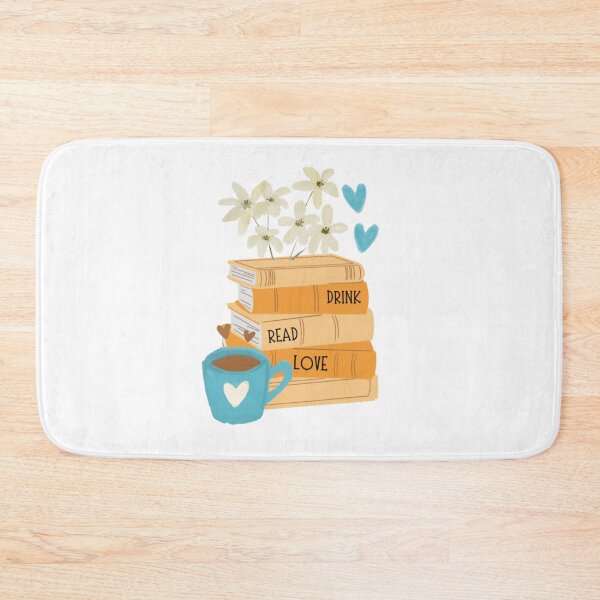 Item preview, Drink,read, love cute books with flowers and coffee for bookaholics designed and sold by Kawabijutsu21.