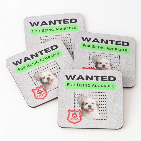 Item preview, Wanted for being Adorable dog poster designed and sold by ChromaHeaven.