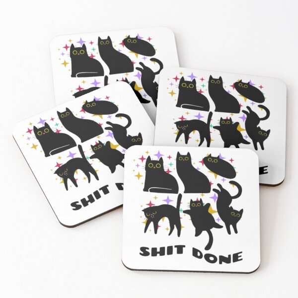 Item preview, Shit done! Black cat funny designed and sold by Kawabijutsu21.