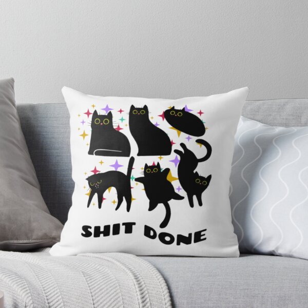 Item preview, Shit done! Black cat funny designed and sold by Kawabijutsu21.