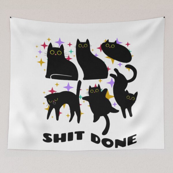 Item preview, Shit done! Black cat funny designed and sold by Kawabijutsu21.