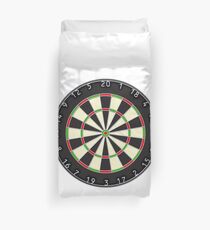 Dart Board, Darts, Arrows, Target, Bulls Eye, Pub, Game, On white Duvet Cover