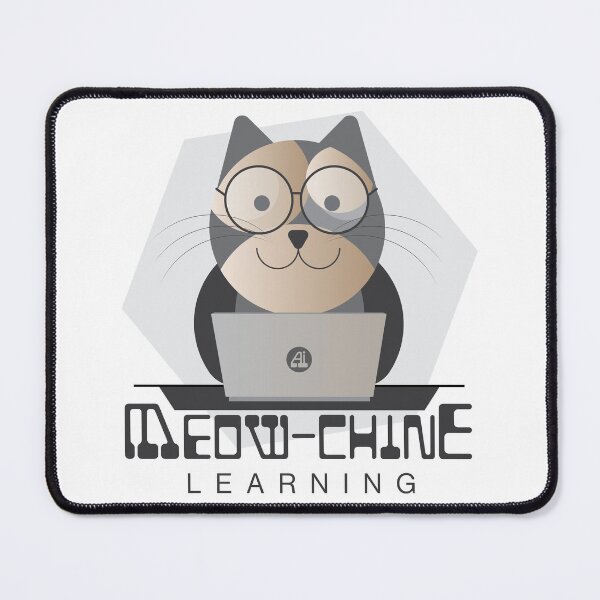 Item preview, Meow-chine Learning, Brown Cat With Laptop designed and sold by iamKaye.