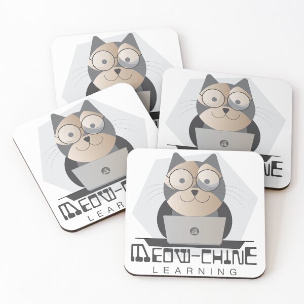 Item preview, Meow-chine Learning, Brown Cat With Laptop designed and sold by iamKaye.